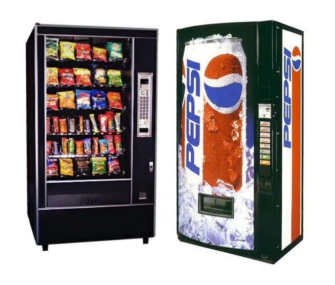 Used Single Price Soda & Snack Combo Vending Machine Special.